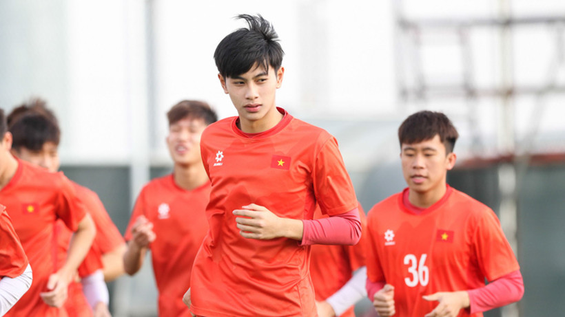 Tiền đạo trẻ Trần Gia Bảo. (Ảnh: VFF)