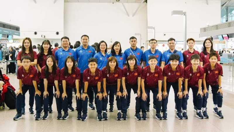 Các thành viên đội tuyển futsal nữ Việt Nam tham dự Giải vô địch Đông Nam Á 2026. (Ảnh: Thái Sơn Nam FC) 