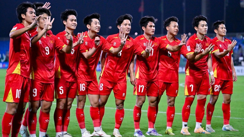 Đả bại U23 Hàn Quốc, U23 Việt Nam giành Huy chương Đồng U23 Việt Nam thi đấu quả cảm và kiên cường để giành chiến thắng trước U23 Hàn Quốc. (Ảnh: AFC)