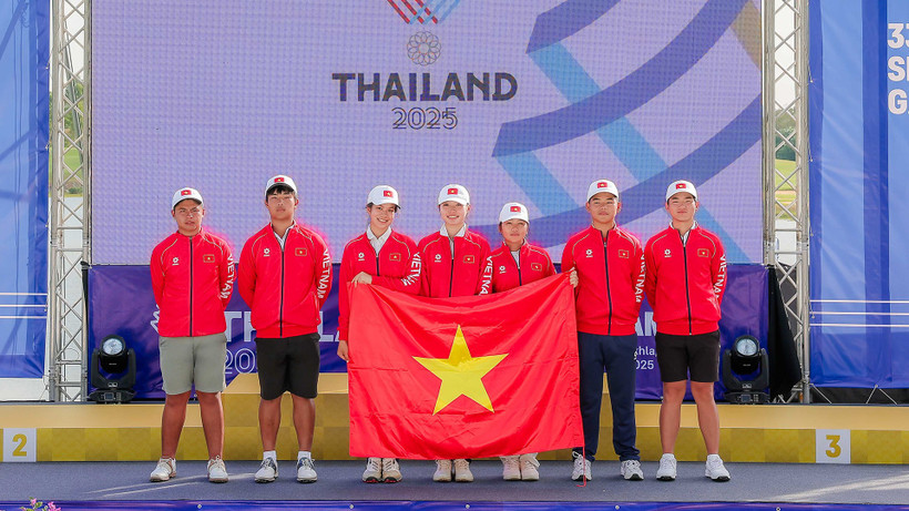 Các golfer trẻ của tuyển golf Việt Nam hoàn toàn có thể tự hào với hành trình tại SEA Games 33. (Ảnh: VGA)
