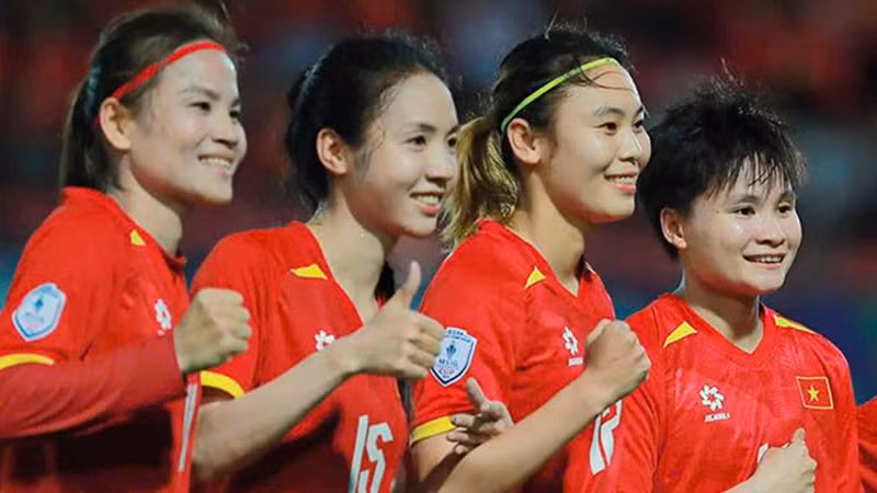 Đội tuyển nữ Việt Nam thể hiện ấn tượng ở trận ra quân Giải bóng đá nữ Đông Nam Á 2025. (Ảnh: VFF)