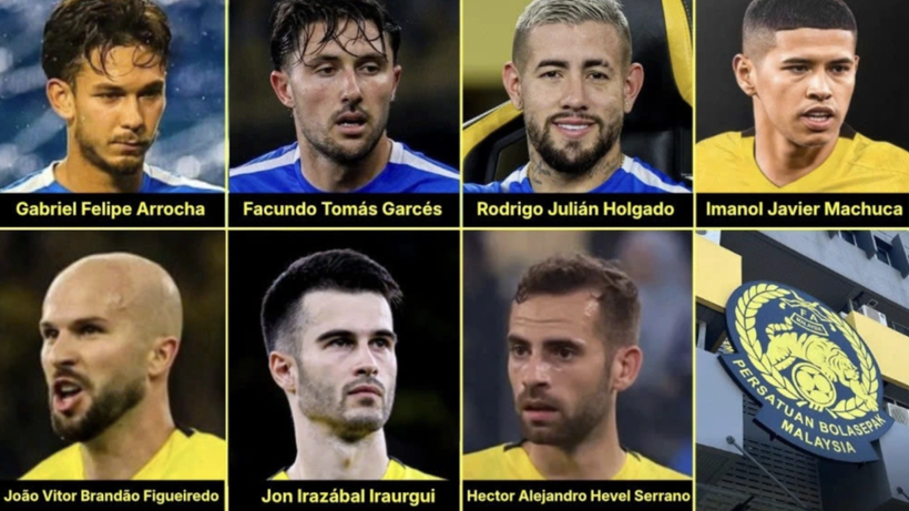 7 cầu thủ nhập tịch của đội tuyển Malaysia.