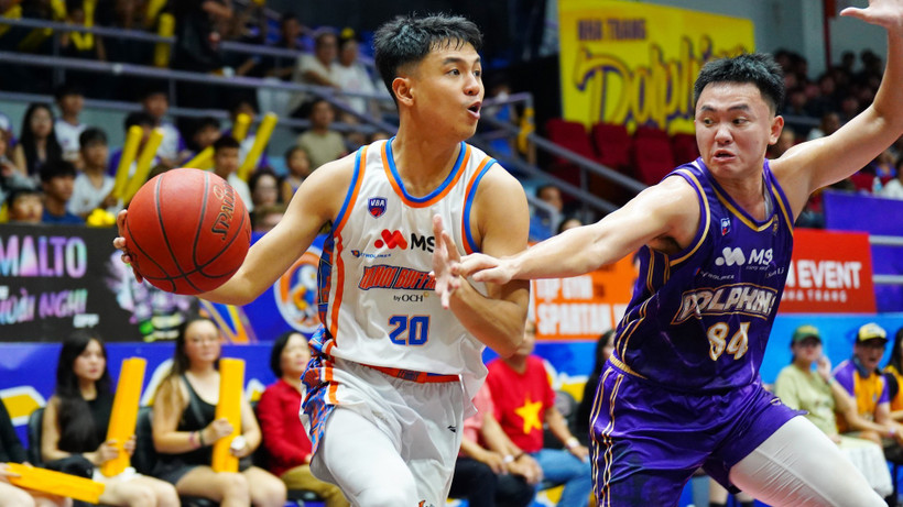 Hanoi Buffaloes thi đấu bứt phá để vươn lên dẫn trước 2-0 tại vòng chung kết VBA 2025. (Ảnh: VBA)