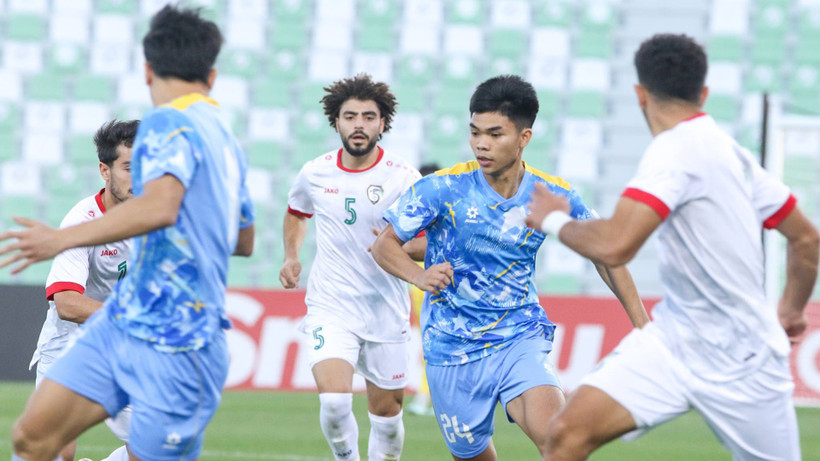 Nguyễn Lê Phát ghi bàn thắng duy nhất cho U23 Việt Nam. (Ảnh: VFF)