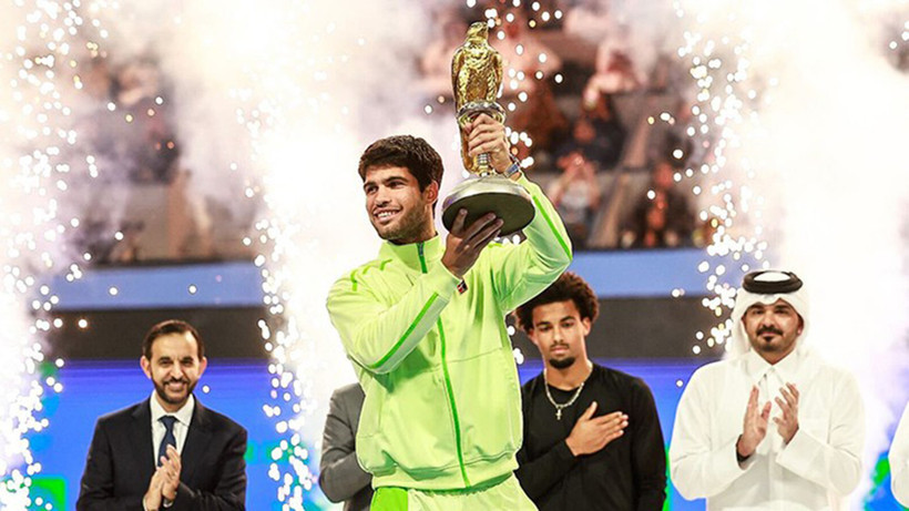 Alcaraz củng cố vị trí số 1 thế giới sau chức vô địch Qatar Open. (Ảnh: ATP)