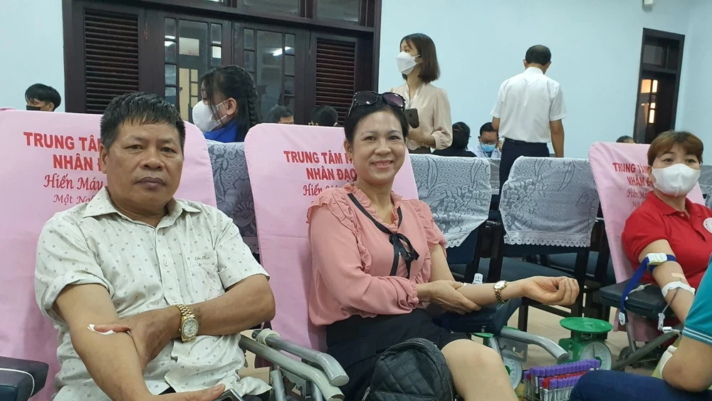 Gia đình bà Nguyễn Thị Tính đã có 130 lần tham gia hiến máu tình nguyện. (Ảnh: Nhân vật cung cấp)