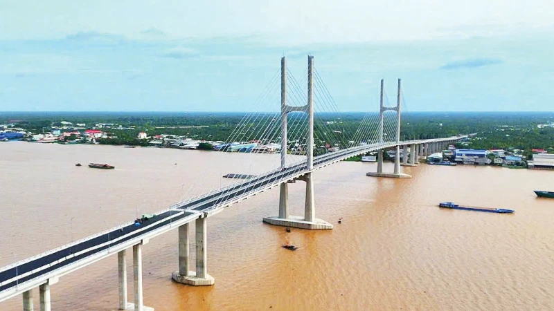 Cầu Rạch Miễu 2 khánh thành năm 2025. (Ảnh: HOÀNG TRUNG)