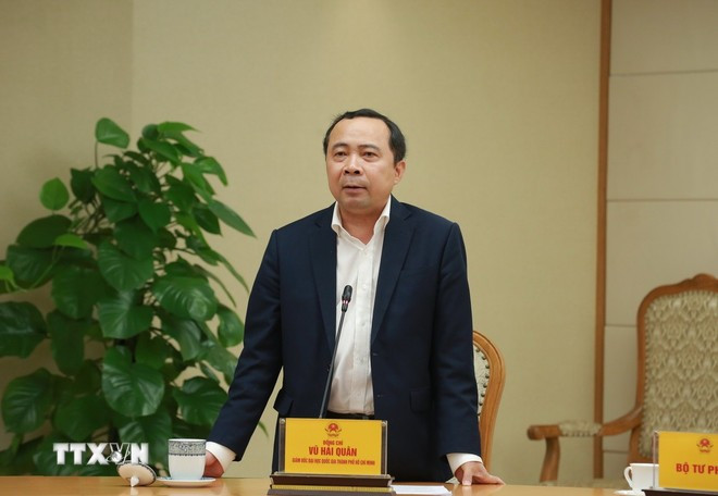 Tại Quyết định số 1887/QĐ-TTg, Thủ tướng Chính phủ điều động, bổ nhiệm ông Vũ Hải Quân, Ủy viên Trung ương Đảng, Chủ tịch Hội đồng, Giám đốc Đại học Quốc gia Thành phố Hồ Chí Minh giữ chức Thứ trưởng Thường trực Khoa học và Công nghệ. (Ảnh: Diệp Trương/TTXVN) Tại Quyết định số 1887/QĐ-TTg, Thủ tướng Chính phủ điều động, bổ nhiệm ông Vũ Hải Quân, Ủy viên Trung ương Đảng, Chủ tịch Hội đồng, Giám đốc Đại học Quốc gia Thành phố Hồ Chí Minh giữ chức Thứ trưởng Thường trực Khoa học và Công nghệ. (Ảnh: Diệp Trương/TTXVN)