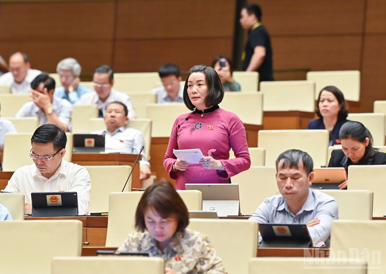 L'Assemblée nationale interroge le ministre de l'Éducation et de la Formation, Nguyen Kim Son, sur le sujet de l'éducation et de la formation. (Photo : DUY LINH) ndo_br_nguyen-minh-tam-quang-binh.jpg