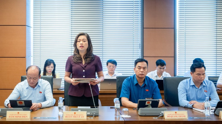 Đại biểu Đoàn Thị Lê An (Đoàn Cao Bằng). (Ảnh: P.THẮNG) doan-le-an-cao-bang-4392.jpg