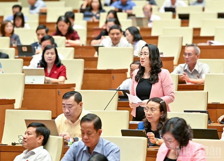 Đại biểu Nguyễn Thị Thuỷ (Đoàn Bắc Kạn). (Ảnh: DUY LINH) ndo_br_nguyen-thi-thuy-bac-kan.jpg