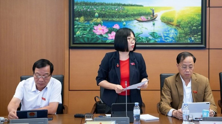 Đại biểu Nguyễn Thị Việt Nga, Phó Trưởng Đoàn đại biểu Quốc hội chuyên trách thành phố Hải Phòng. (Ảnh: P.THẮNG) db-nga-chuan-9798.jpg