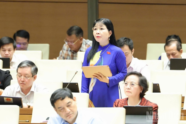 Đại biểu Trần Thị Thanh Hương (Đoàn An Giang). (Ảnh: DUY LINH) ndo_br_tran-thi-thanh-huong-an-giang.jpg