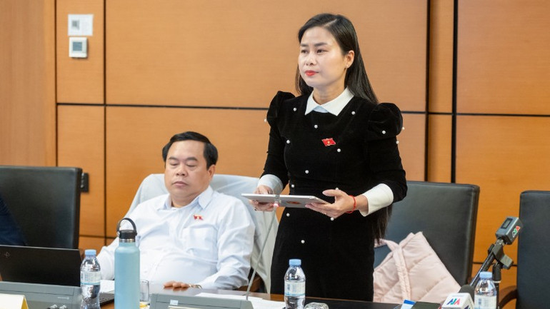 Delegata Dang Thi Bao Trinh (Delegația orașului Da Nang). (Foto: P. THANG) db-bao-trinh-2173.jpg