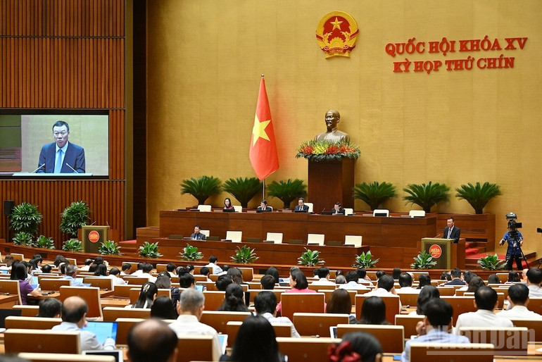 Quốc hội làm việc tại hội trường thông qua Luật Thanh tra (sửa đổi). (Ảnh: THỦY NGUYÊN) ndo_br_chi-1287.jpg