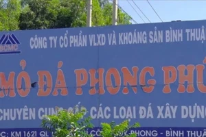 Mỏ đá Phong Phú - nơi xảy ra tai nạn.