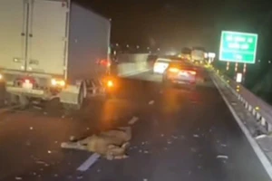 Hiện trường vụ tai nạn.