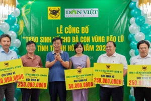 Lễ công bố “Trao sinh kế cho bà con vùng bão lũ tỉnh Thanh Hóa năm 2025”.