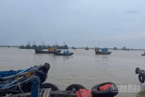Cửa biển La Gi thường xuyên bồi lắng.