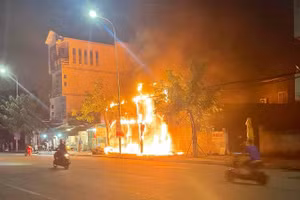 Hiện trường vụ cháy.