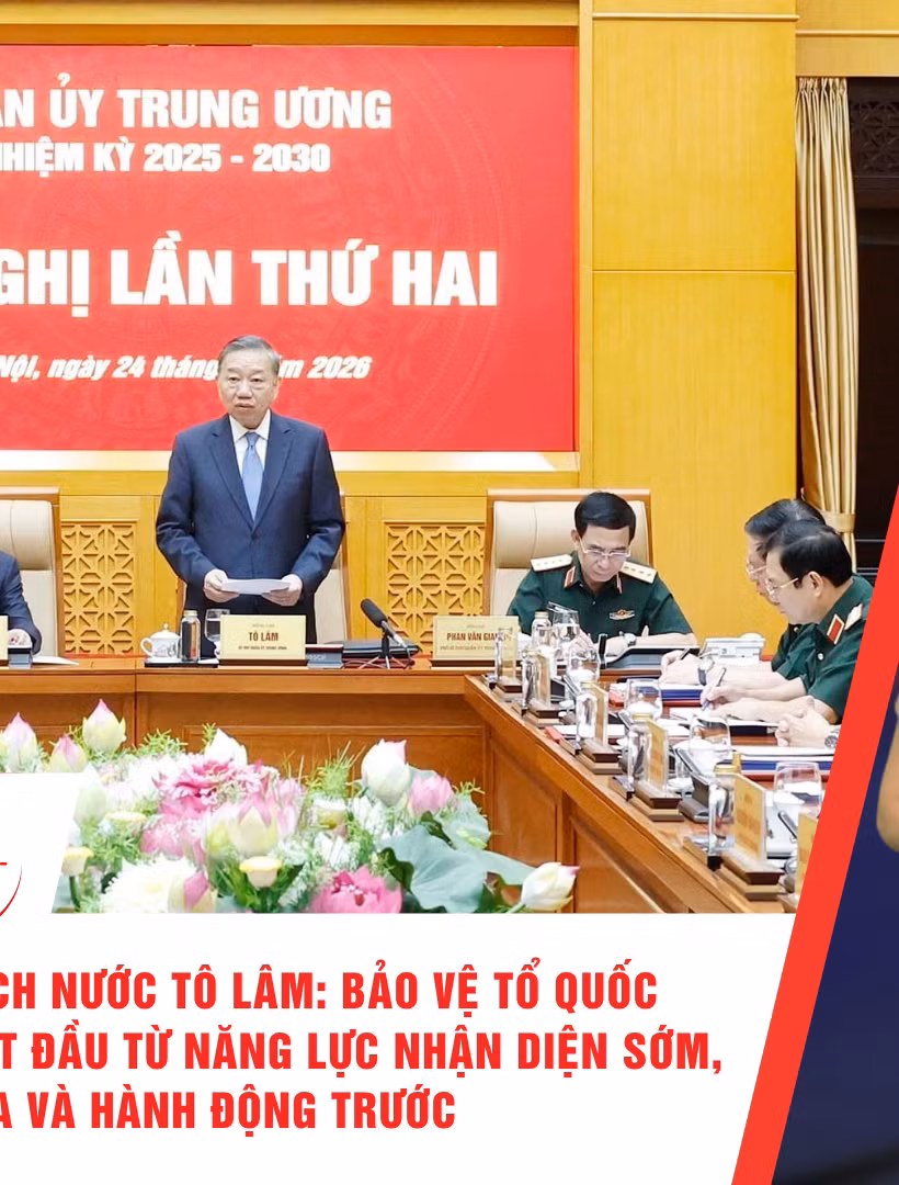[Video] Thời sự 24h ngày 24/6/2026: Tổng Bí thư, Chủ tịch nước Tô Lâm: Bảo vệ Tổ quốc từ sớm, từ xa phải bắt đầu từ năng lực nhận diện sớm, dự báo xa và hành động trước