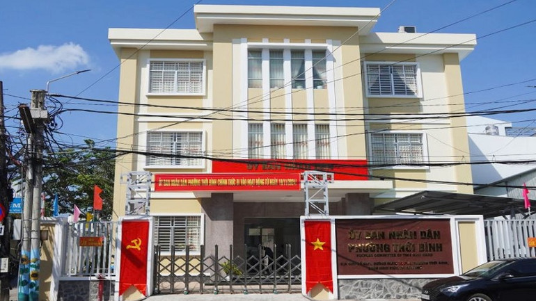 Trụ sở Ủy ban nhân dân phường Thới Bình (mới).