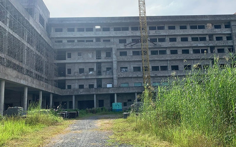 Bệnh viện Ung bướu Cần Thơ xây dựng xong phần thô.