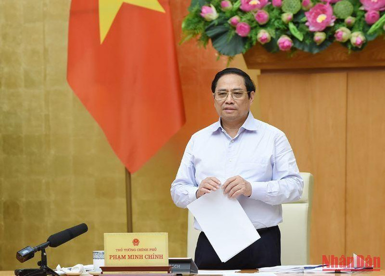 Thủ tướng Phạm Minh Chính phát biểu tại Hội nghị trực tuyến Chính phủ với địa phương và Phiên họp Chính phủ thường kỳ tháng 9 năm 2022. Thủ tướng nêu rõ, nhìn chung, tình hình kinh tế-xã hội tháng 9, quý III và 9 tháng phục hồi tích cực, đạt nhiều kết quả quan trọng, toàn diện, khởi sắc trên nhiều lĩnh vực. Thủ tướng Phạm Minh Chính phát biểu tại Hội nghị trực tuyến Chính phủ với địa phương và Phiên họp Chính phủ thường kỳ tháng 9 năm 2022. Thủ tướng nêu rõ, nhìn chung, tình hình kinh tế-xã hội tháng 9, quý III và 9 tháng phục hồi tích cực, đạt nhiều kết quả quan trọng, toàn diện, khởi sắc trên nhiều lĩnh vực.