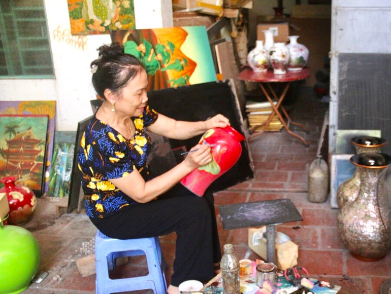 Gia đình nghệ nhân Nguyễn Thị Hồi, xã Duyên Thái có nhiều sản phẩm được chứng nhận OCOP 4 sao.