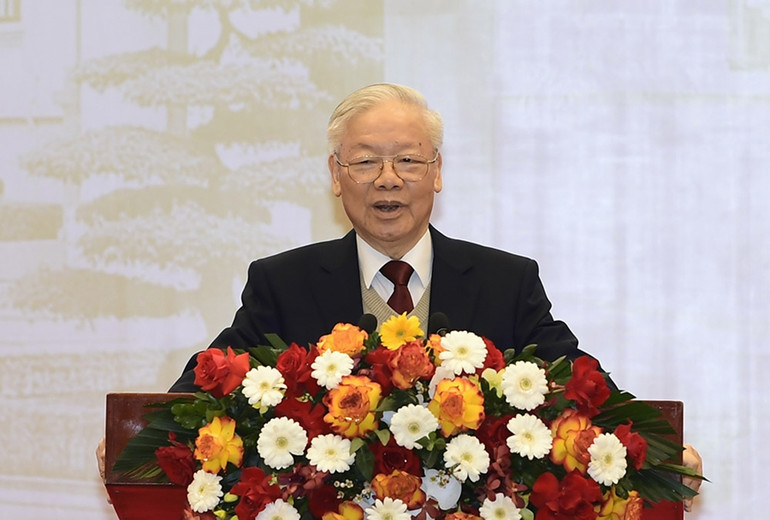 Tổng Bí thư Nguyễn Phú Trọng phát biểu chỉ đạo tại Hội nghị Ngoại giao lần thứ 32. Tổng Bí thư Nguyễn Phú Trọng phát biểu chỉ đạo tại Hội nghị Ngoại giao lần thứ 32.