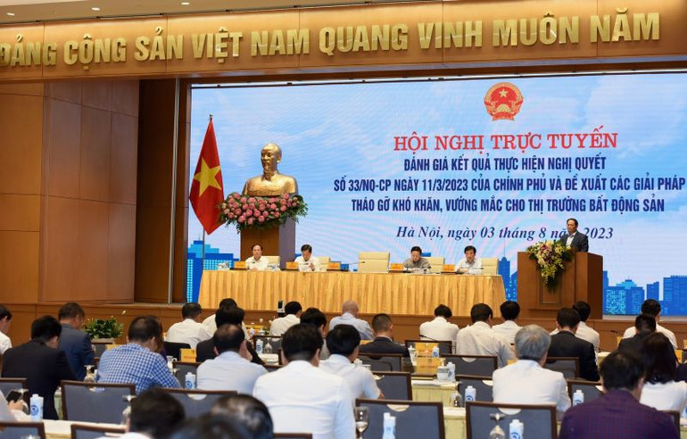 Quang cảnh Hội nghị tại điểm cầu Văn phòng Chính phủ.