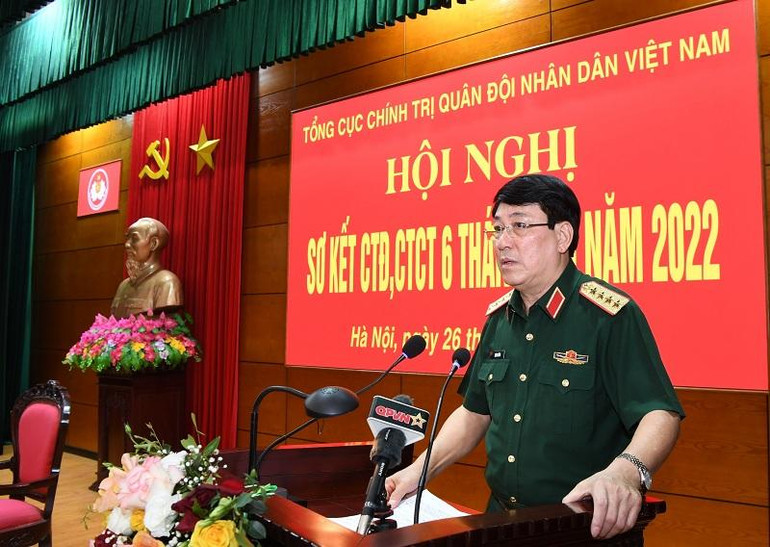 Đại tướng Lương Cường phát biểu ý kiến kết luận hội nghị. (Ảnh: Phú Sơn) Đại tướng Lương Cường phát biểu ý kiến kết luận hội nghị. (Ảnh: Phú Sơn)