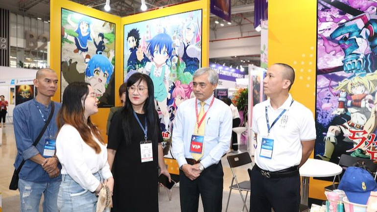 Sản xuất, phân phối phim hoạt hình và các sản phẩm liên quan là lĩnh vực được quan tâm tại Triển lãm Telefilm 2024. (Ảnh: Phạm Quyên)