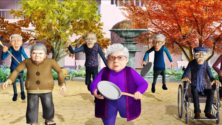 Một cảnh trong bộ phim hoạt hình vui nhộn "Bà già siêu quậy" (Ảnh: Hãng phim hoạt hình Việt Nam)