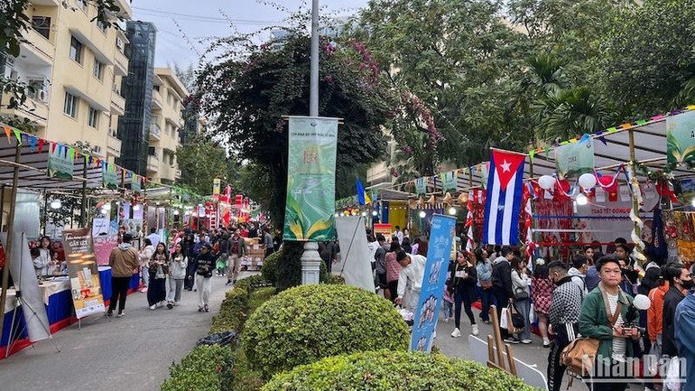 Nhận được sự quan tâm và yêu thích của công chúng, liên hoan đón lượng khách đông đảo bất chấp thời tiết mưa rét của không khí lạnh tăng cường vừa tràn về miền bắc.