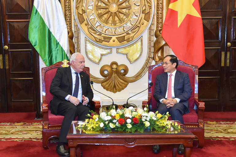 Phó Thủ tướng, Bộ trưởng Ngoại giao Bùi Thanh Sơn khẳng định Việt Nam thấu hiểu và chia sẻ những mất mát và thách thức to lớn Nhà nước và người dân Palestine đang trải qua trong xung đột hiện nay tại Dải Gaza. (Ảnh: Bộ Ngoại giao Việt Nam)