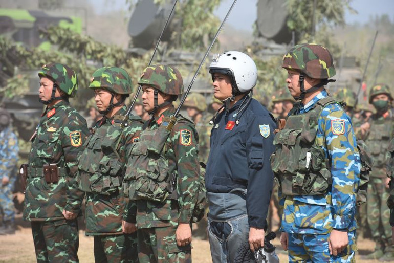 Các đơn vị tham gia diễn tập.