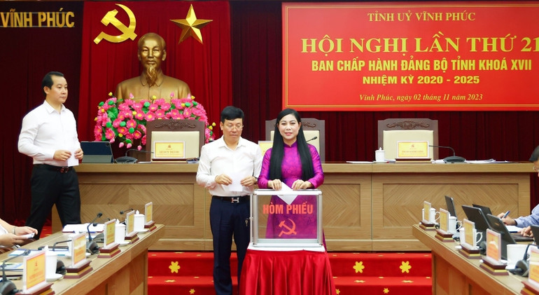 Bỏ phiếu bầu bổ sung Ban Thường vụ Tỉnh ủy.