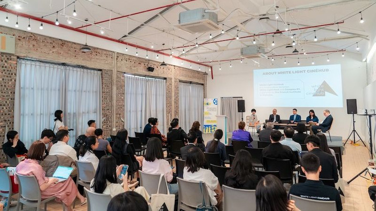 White Light Cinéhub là không gian sáng tạo mới tại Hà Nội, được kỳ vọng góp phần chắp cánh cho phim nghệ thuật, phim độc lập Việt Nam. (Ảnh: Viện Pháp tại Việt Nam).