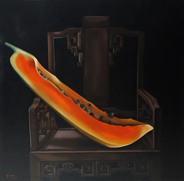 Tác phẩm "Đủ", hoạ sĩ Nguyễn Thế Dung.