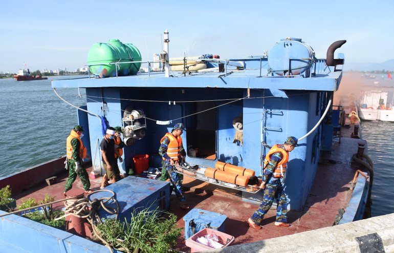 Diễn tập ứng phó sự cố tràn dầu thành phố Đà Nẵng năm 2022 sáng nay 16/7.