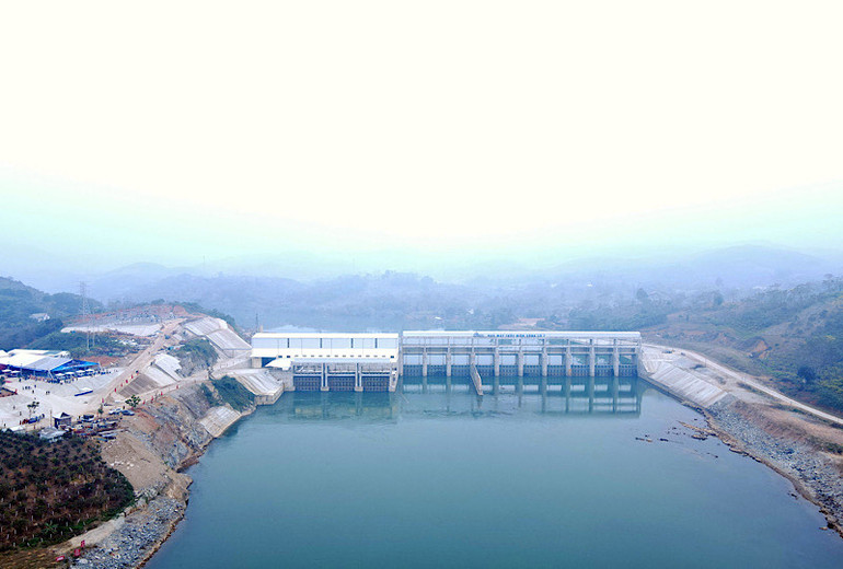 Toàn cảnh Nhà máy thủy điện Sông Lô 7.