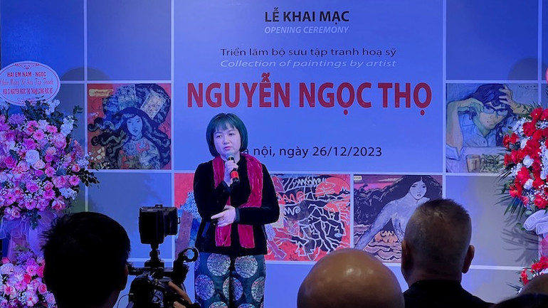 Đại diện gia đình, con gái cố hoạ sĩ Nguyễn Ngọc Thọ chia sẻ cảm xúc về cha và sự nghiệp nghệ thuật của ông.