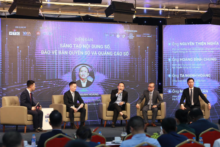 Đại diện Sconnect Việt Nam chia sẻ về các nỗ lực bảo vệ bản quyền hoạt hình Wolfoo tại một diễn đàn về sáng tạo nội dung số diễn ra tháng 5/2023