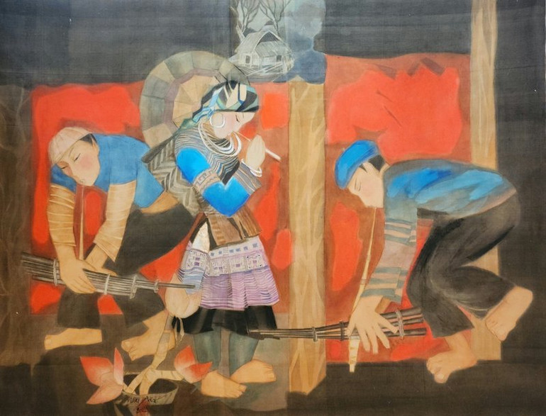 Vũ điệu tình yêu (lụa) - Hoàng Ngọc Hà. (Ảnh: Ban tổ chức cung cấp)