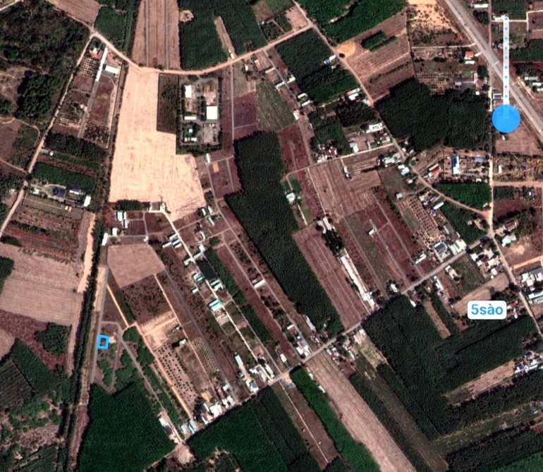 Khu vực Dự án khu dân cư Tam Phước chụp từ Google Maps.