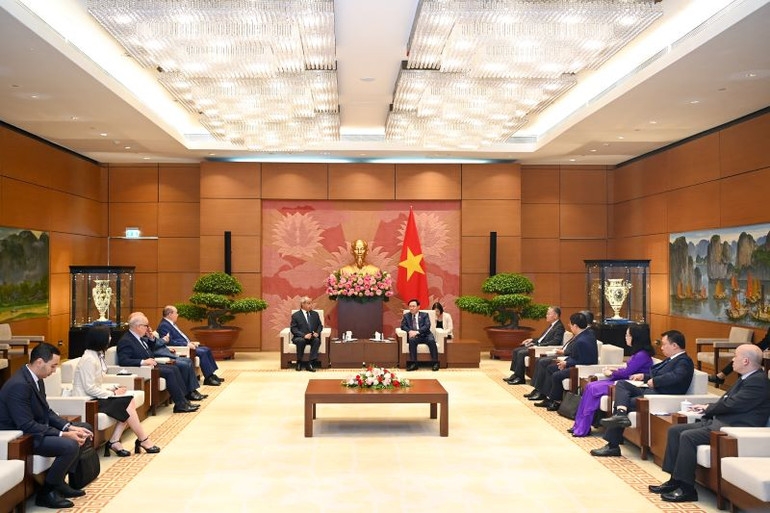 Quang cảnh buổi tiếp tại Nhà Quốc hội. (Ảnh: DUY LINH)