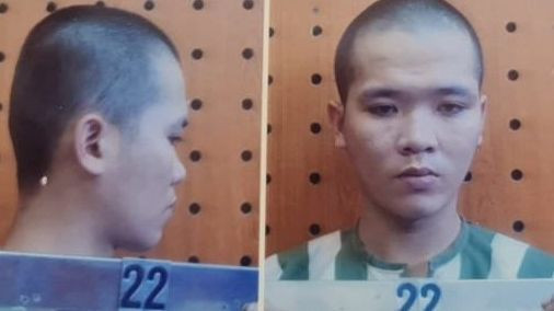 Phạm nhân Cường bị bắt giữ sau một ngày trốn Trại giam Tống Lê Chân.