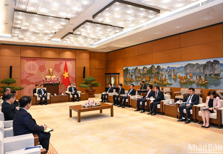 Quang cảnh buổi tiếp tại Nhà Quốc hội.