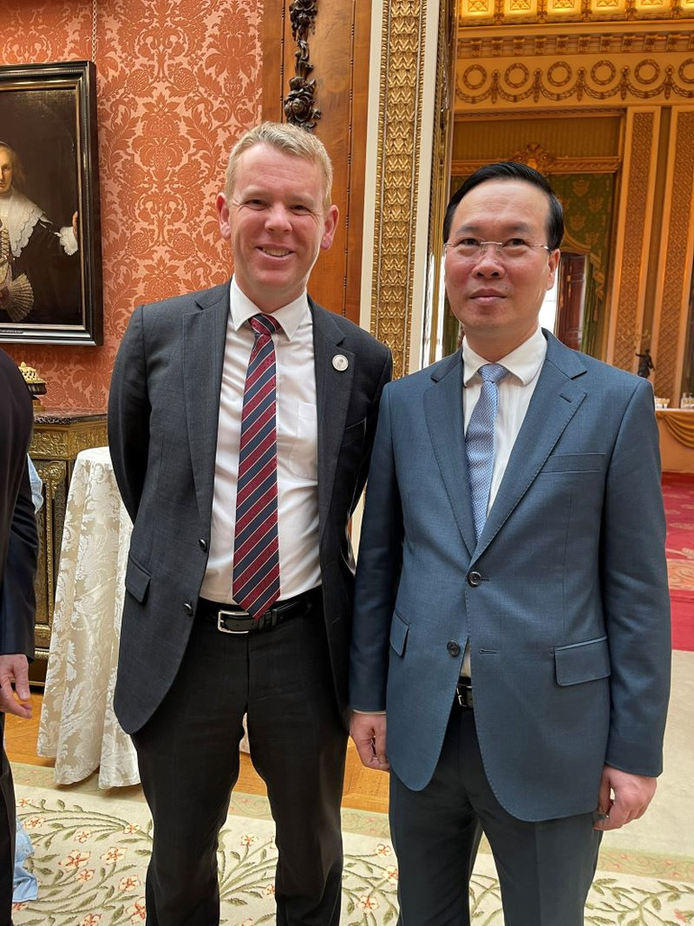 Chủ tịch nước Võ Văn Thưởng gặp Thủ tướng New Zealand Chris Hipkins.